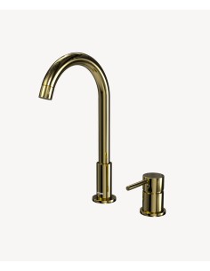 Mitigeur de lavabo 2 trous Doré - Corbeau