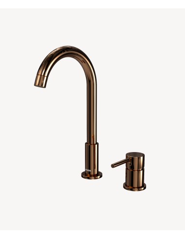 Mitigeur de lavabo 2 trous Or rose - Corbeau