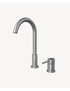 Mitigeur de lavabo 2 trous Nickel brossé - Corbeau