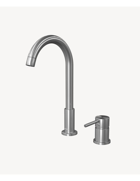 Mitigeur de lavabo 2 trous Nickel brossé - Corbeau