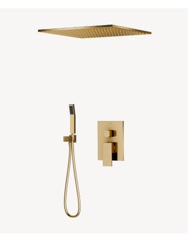 Système douche pluie encastrable au plafond Doré - Sirius