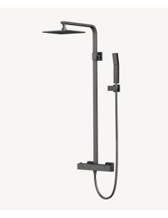 Colonne de douche thermostatique gun métal moderne - Sirius