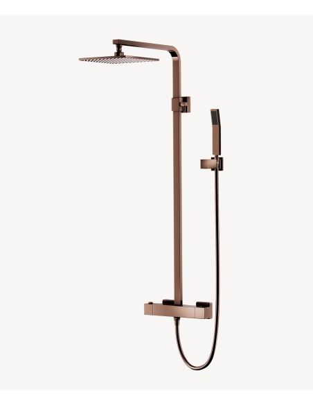 Colonne de douche thermostatique or rose moderne - Sirius