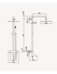 Colonne bain douche thermostatique doré avec sécurité anti-brûlures - Corbeau 2