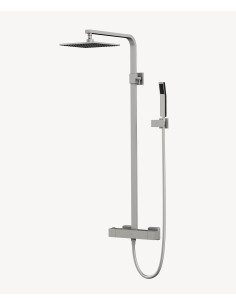 Colonne de douche thermostatique nickel brossé moderne - Sirius