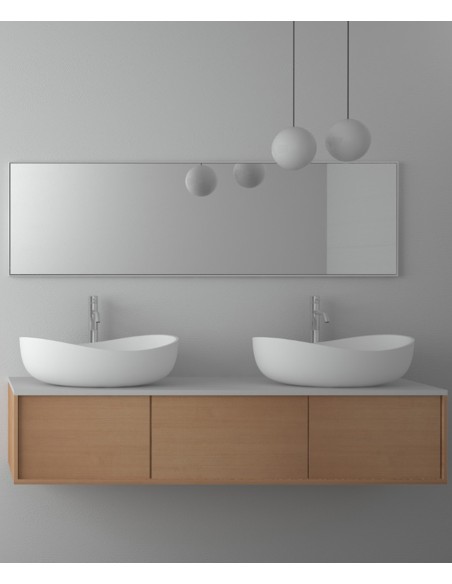 Vasque à poser en solid surface Blanc mat - Kitwit