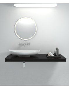 Vasque moderne en solid surface Blanc mat - Kinshasa