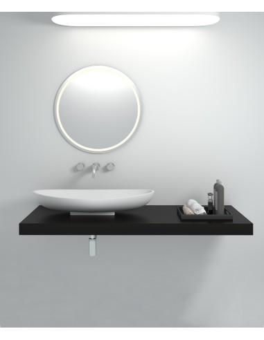 Vasque moderne en solid surface Blanc mat - Kinshasa