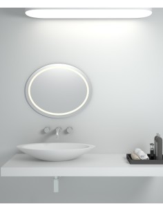 Vasque ovale à poser en solid surface Blanc Mat - Kinkala