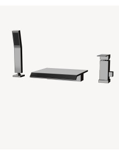 Mitigeur de bain cascade sur plage 3 trous Chromé - Sirius