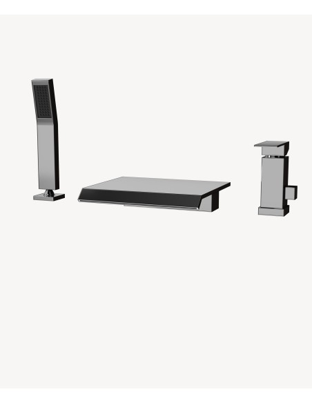 Mitigeur de bain cascade sur plage 3 trous Chromé - Sirius
