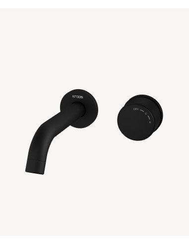 Mitigeur lavabo encastré Noir sans réglage de débit - Leros