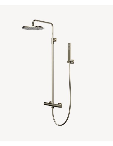 Colonne de douche thermostatique murale Champagne - Fiumina