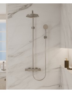 Colonne de douche thermostatique Nickel brossé - Hera