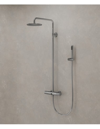 Colonne de douche murale  avec mitigeur Chromé - Leros