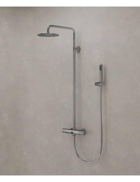 Colonne de douche murale  avec mitigeur Chromé - Leros