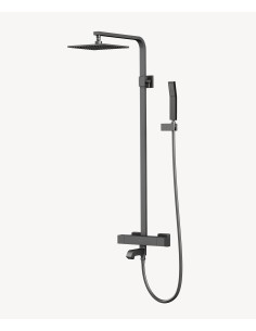 Colonne bain-douche thermostatique Gun métal - Sirius