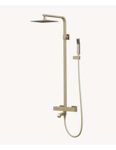 Colonne bain-douche thermostatique Doré brossé - Sirius
