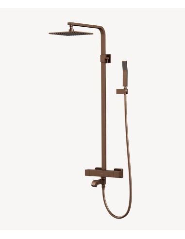 Colonne bain-douche thermostatique Or rose brossé - Sirius