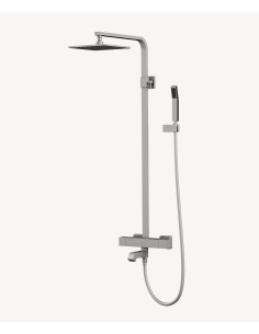 Colonne bain-douche thermostatique Nickel brossé - Sirius