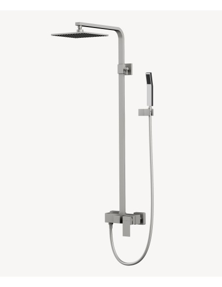 Colonne de douche mitigeur Nickel brossé - Sirius
