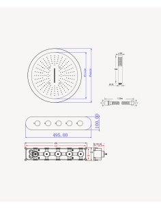 Pack mitigeur thermostatique de douche Wellness à LED Gun métal - Corbeau 2