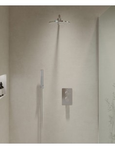 Pack mitigeur de douche thermostatique encastré Chromé - Fiumina