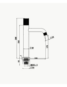 Mitigeur Lavabo Haut Leros Kroos - Robinet Design pour vasque à Poser. 2
