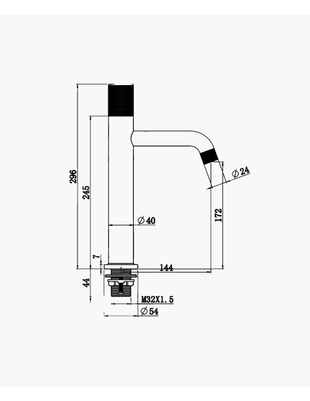 Mitigeur Lavabo Haut Leros Kroos - Robinet Design pour vasque à Poser.