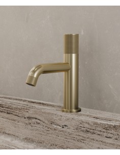 Mitigeur lavabo design Doré brossé - Leros