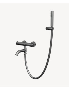 Mitigeur thermostatique de baignoire mural Gun métal - Corbeau
