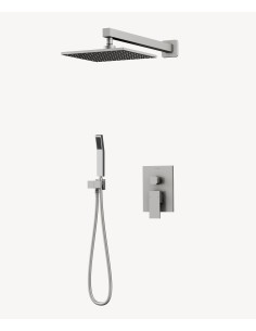 Colonne de douche encastrée Nickel brossé- Sirius