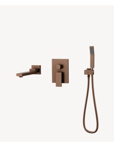 Mitigeur de baignoire à encastrer Or rose brossé - Sirius