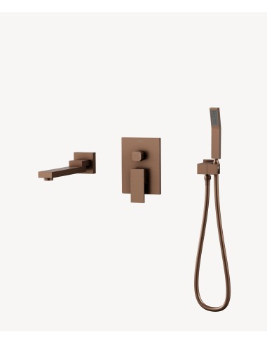 Mitigeur de baignoire à encastrer Or rose brossé - Sirius