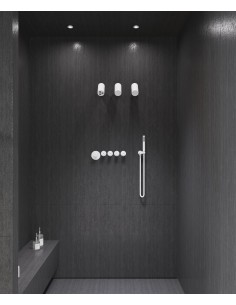 Pack mitigeur thermostatique multi-spray avec pommeau orientable Blanc - Corbeau