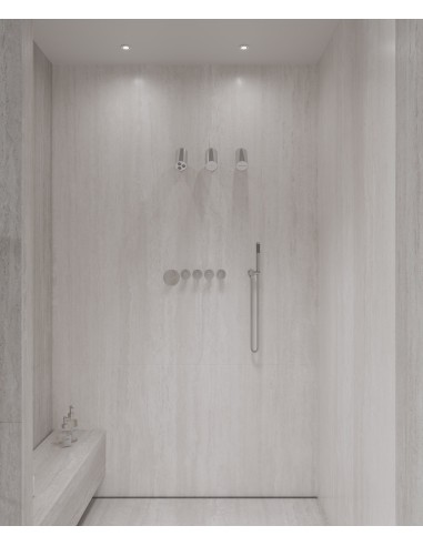 Pack mitigeur thermostatique multi-spray avec pommeau orientable Chromé - Corbeau