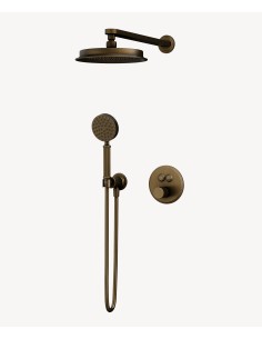 Colonne de douche thermostatique encastrable Bronze - Hera