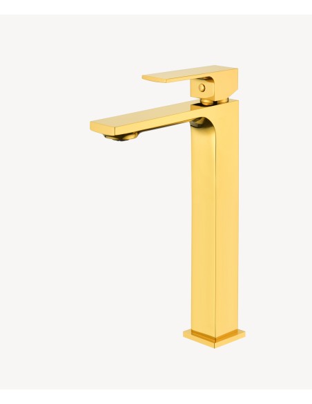 Robinet mitigeur lavabo réhaussé doré - Sirius