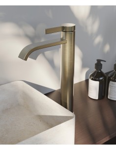 Mitigeur de vasque Doré brossé - Fiumina