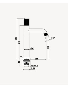 Robinet mitigeur vasque design Chromé - Leros 2