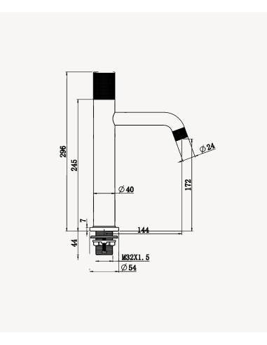 Robinet mitigeur vasque design Chromé - Leros