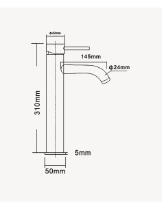Mitigeur vasque moka brossé - Corbeau 2