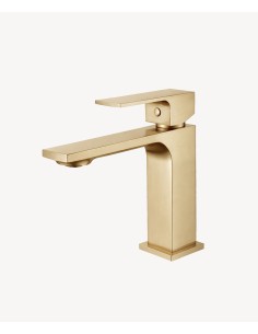 Robinet lavabo mitigeur doré brossé - Sirius