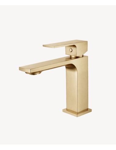Robinet lavabo mitigeur doré brossé - Sirius