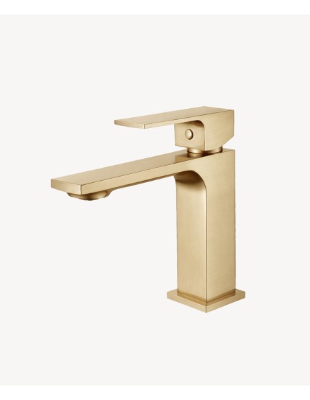 Robinet lavabo mitigeur doré brossé - Sirius