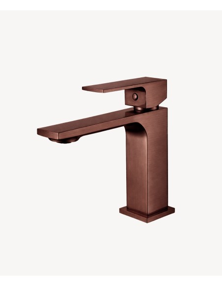 Robinet lavabo mitigeur or rose brossé - Sirius