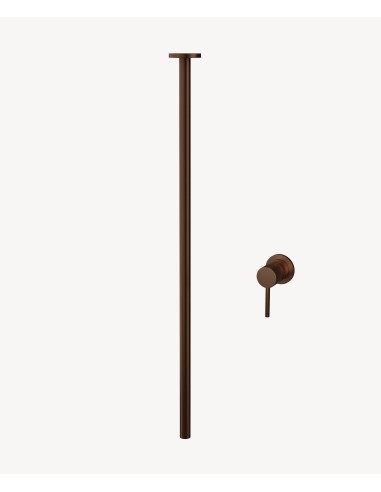 Mitigeur de lavabo suspendu au plafond Or rose brossé - Corbeau