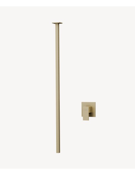 Mitigeur de lavabo suspendu plafond Doré brossé - Sirius