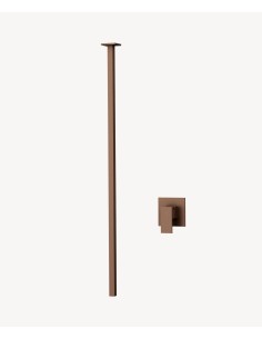 Mitigeur de lavabo suspendu plafond Or rose brossé - Sirius