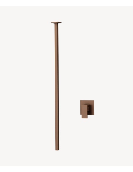 Mitigeur de lavabo suspendu plafond Or rose brossé - Sirius